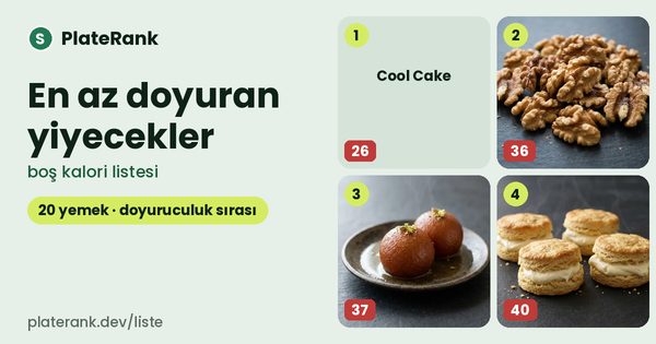 Boş kalori listesi