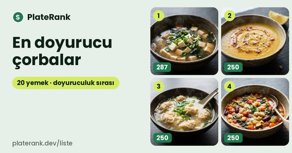 En doyurucu çorbalar