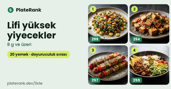 Lifi yüksek yiyecekler