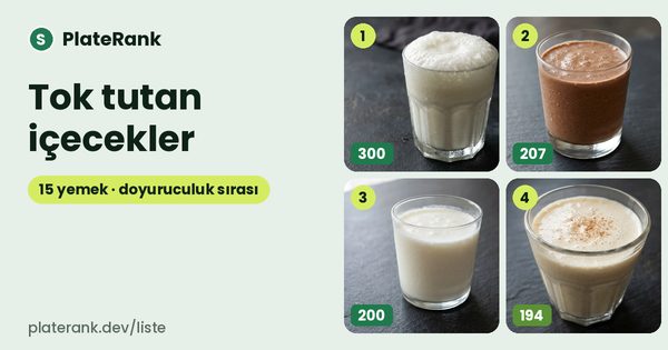 Tok tutan içecekler