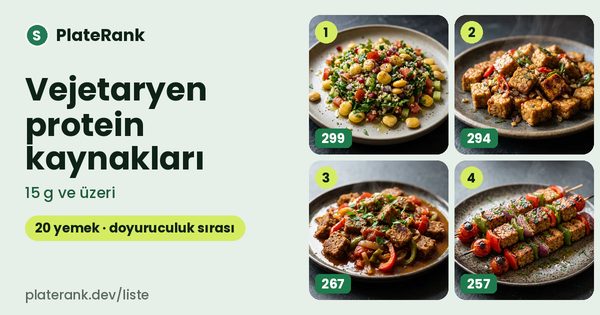 Vejetaryen protein kaynakları