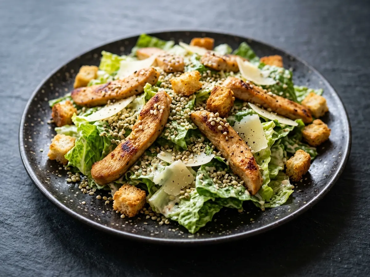 Kenevirli Quorn sezar salata