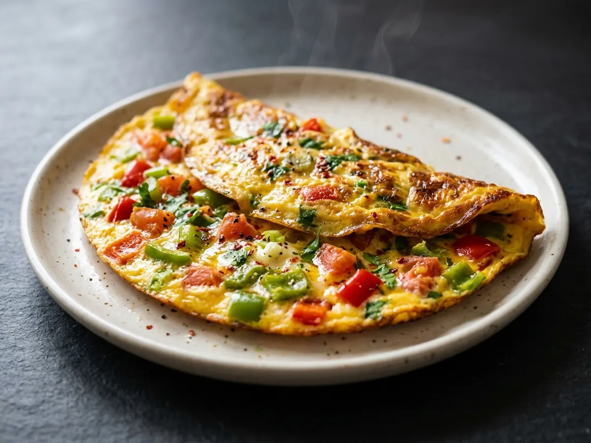 Sebzeli omlet (3 yumurta)