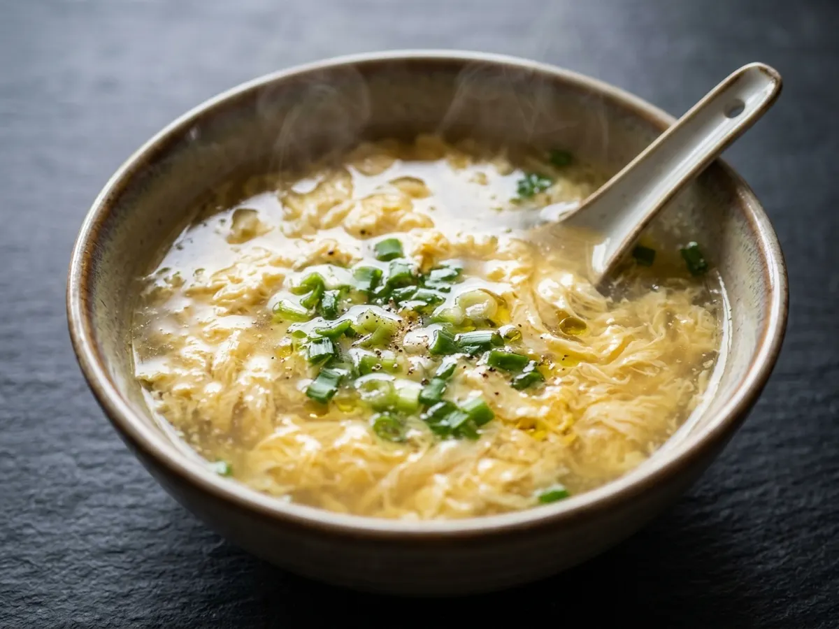 Yumurtalı çorba (egg drop)